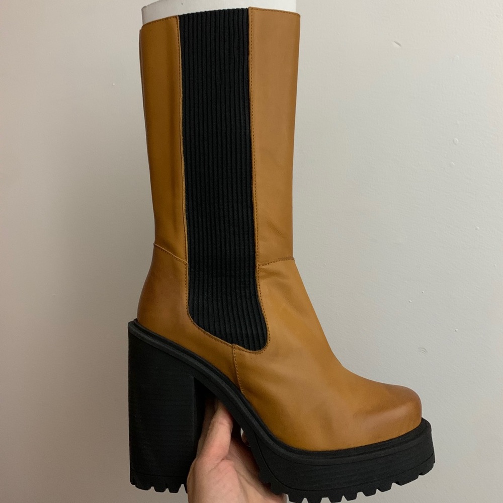 Free People heeled platform boots